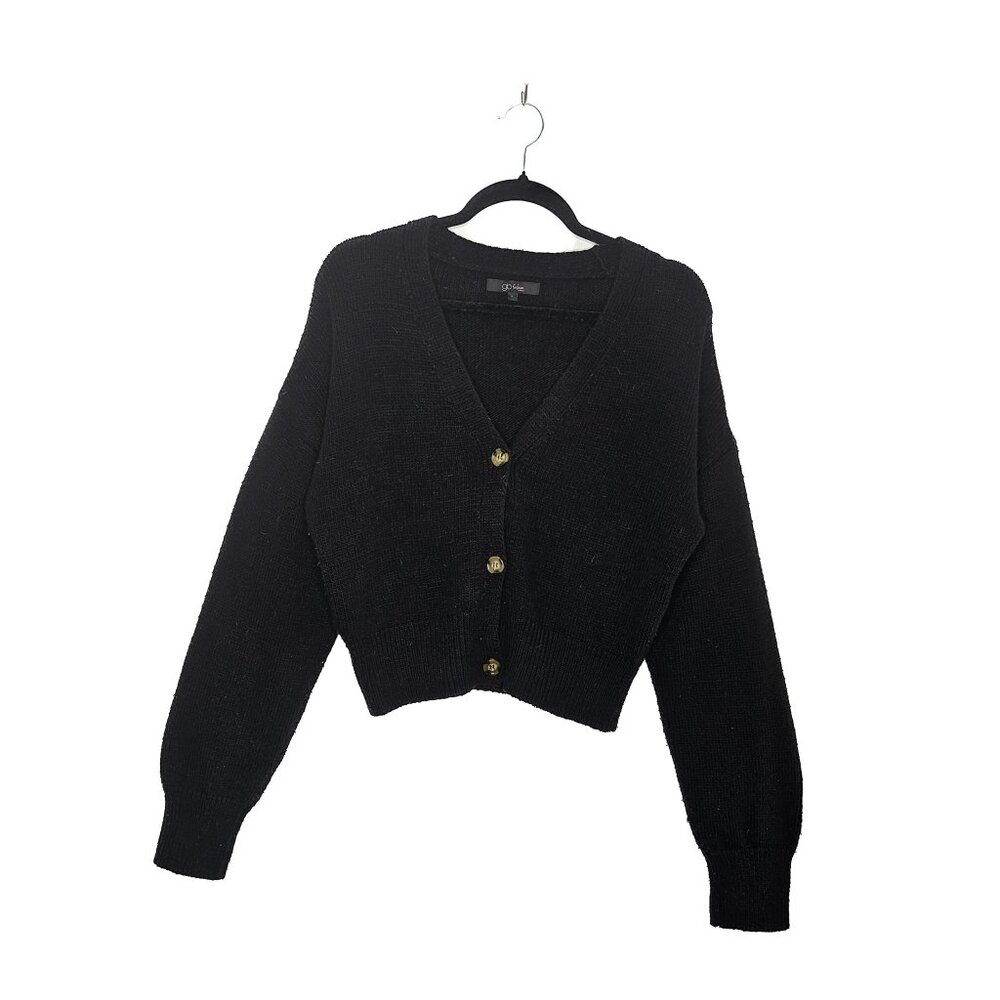 LARGE Glo Fashion Black Cropped Cardigan